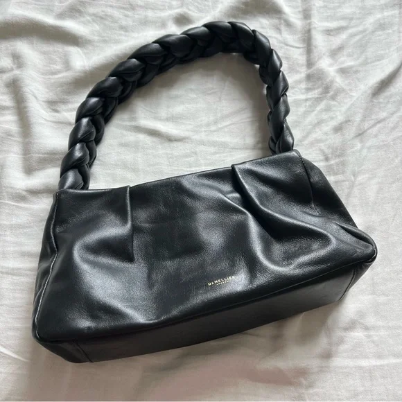 Demellier London Genova Leather Braided Lambskin Shoulder Bag